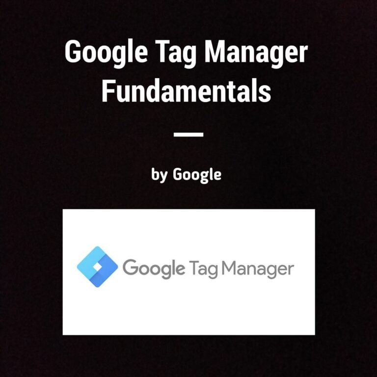 google tag manager free course
