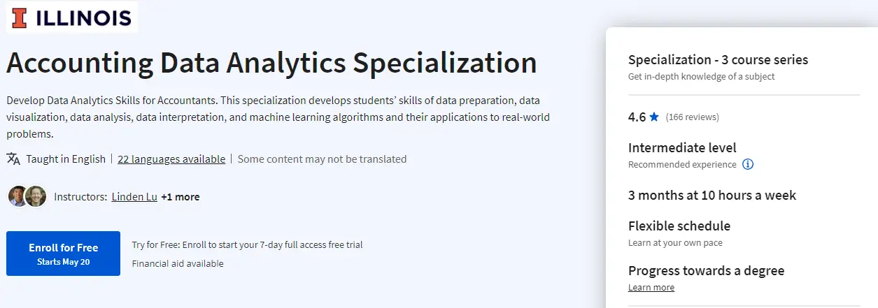 A snapshot from Accounting Data Analytics Specialization on Coursera