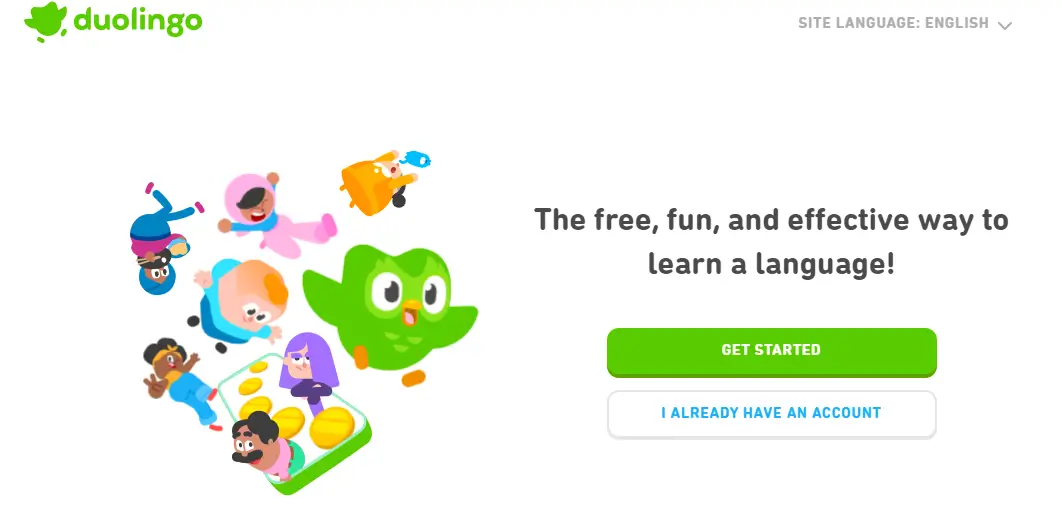 A snapshot from duolingo