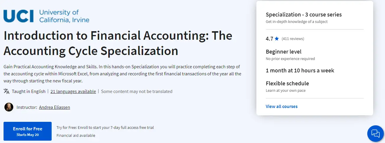 A snapshot from Introduction to Financial Accounting course