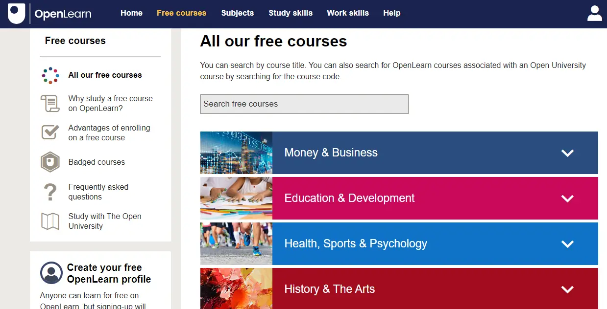 OpenLearn free courses