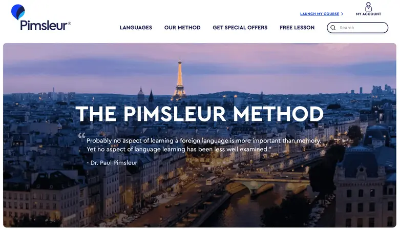 Pimsleur website