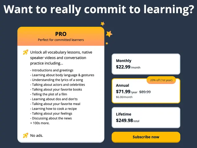 memrise pro plans