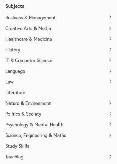 FutureLearn Subjects